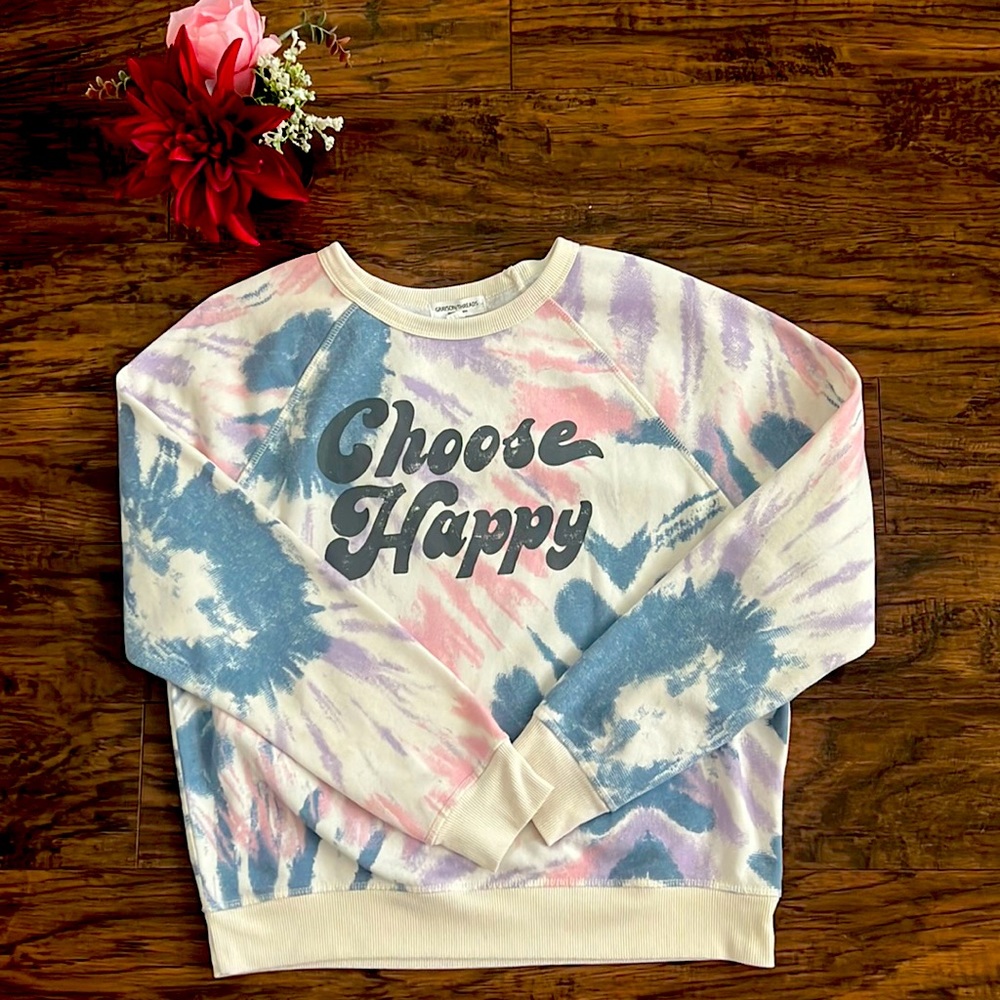 Womens crewneck tie dye long sleeve size small